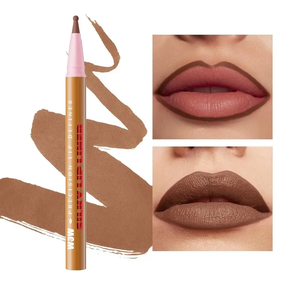 Long Lasting Lip Liner Smudge-Proof All Day Waterproof Lip Liner Stain Seamless Matte Finish High-Pigment Precision Lip Liner