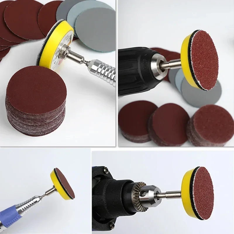 100pcs 2 Inch Sanding Discs Pad Set For Drill Grinder Rotary Tools With Backer Plate Includes 80-3000 Grit Sandpapers Set