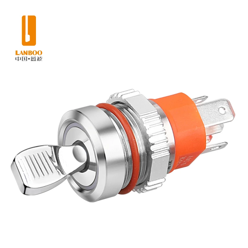 16mm 15A Metal Toggle Switch IP65 Waterproof Push Button Factory Direct Sales With Indicator 5-24V 220V