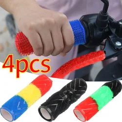 4PCS/SET Motorcycle Handlebar Grip Shock Absorption Anti-skid Universal Electric Bike Handlebar Cover Modification Accessories