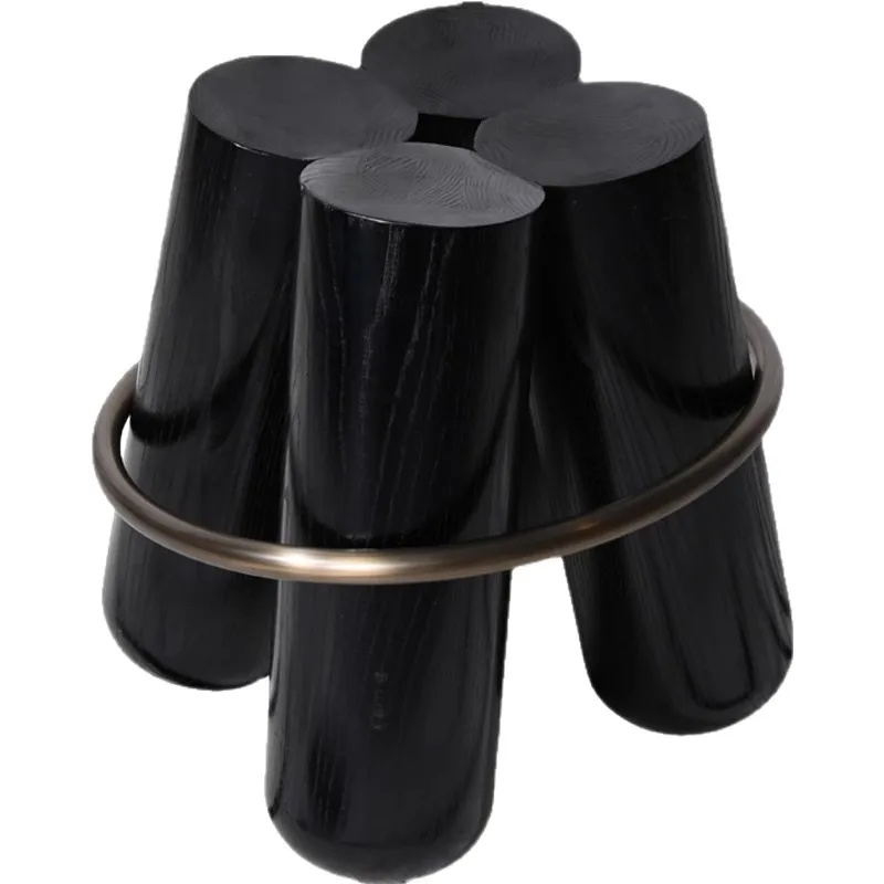 

Light luxury minimalist low stool exhibition hall villa four-way makeup stool small side few modern shoe changing stool