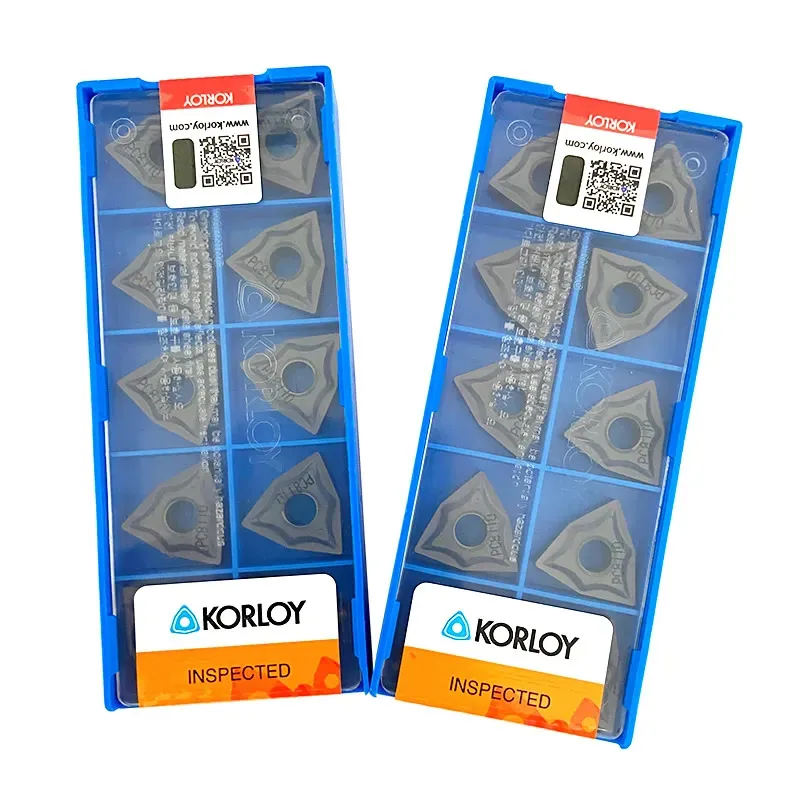 10pcs KORLOY 100% KOREA Original WNMG080404 WNMG080408 VP2 PC8110 CNC Lathe Tools Medium to Finishing Carbide Turning Inserts