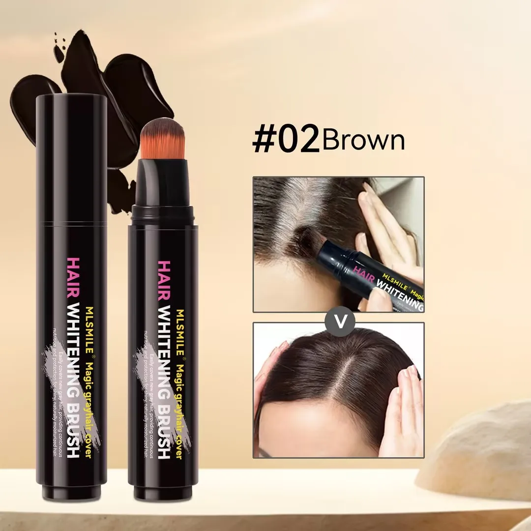 Haarverf Pen Haarwortel Touch Up Zwart Bruin Haarkleur Stick Wegwerp Haarverf Crème Borstel Gemakkelijk mee te nemen Magische Stick