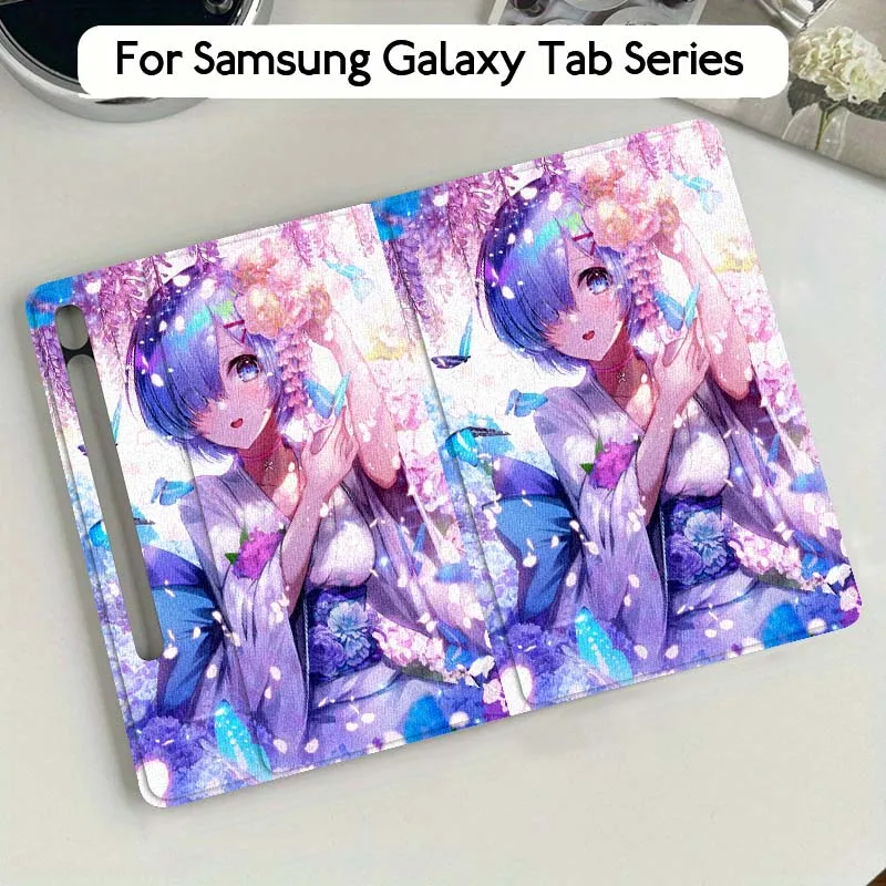 

R-Re Z-ZEROS Girl Cute Tablet Case For Samsung Galaxy Tab S7 S8 S9 S10 FE Plus Lite 11 12.4 13.1 Inch