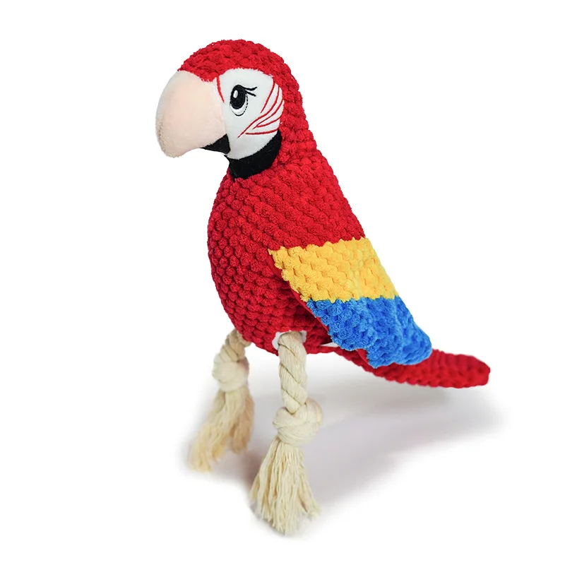 

Игрушки для домашних животных, плюшевая голосовая кукла с узлом попугая, головоломка для укусов, товары для домашних животных, оптовая продажа, игрушки для собак