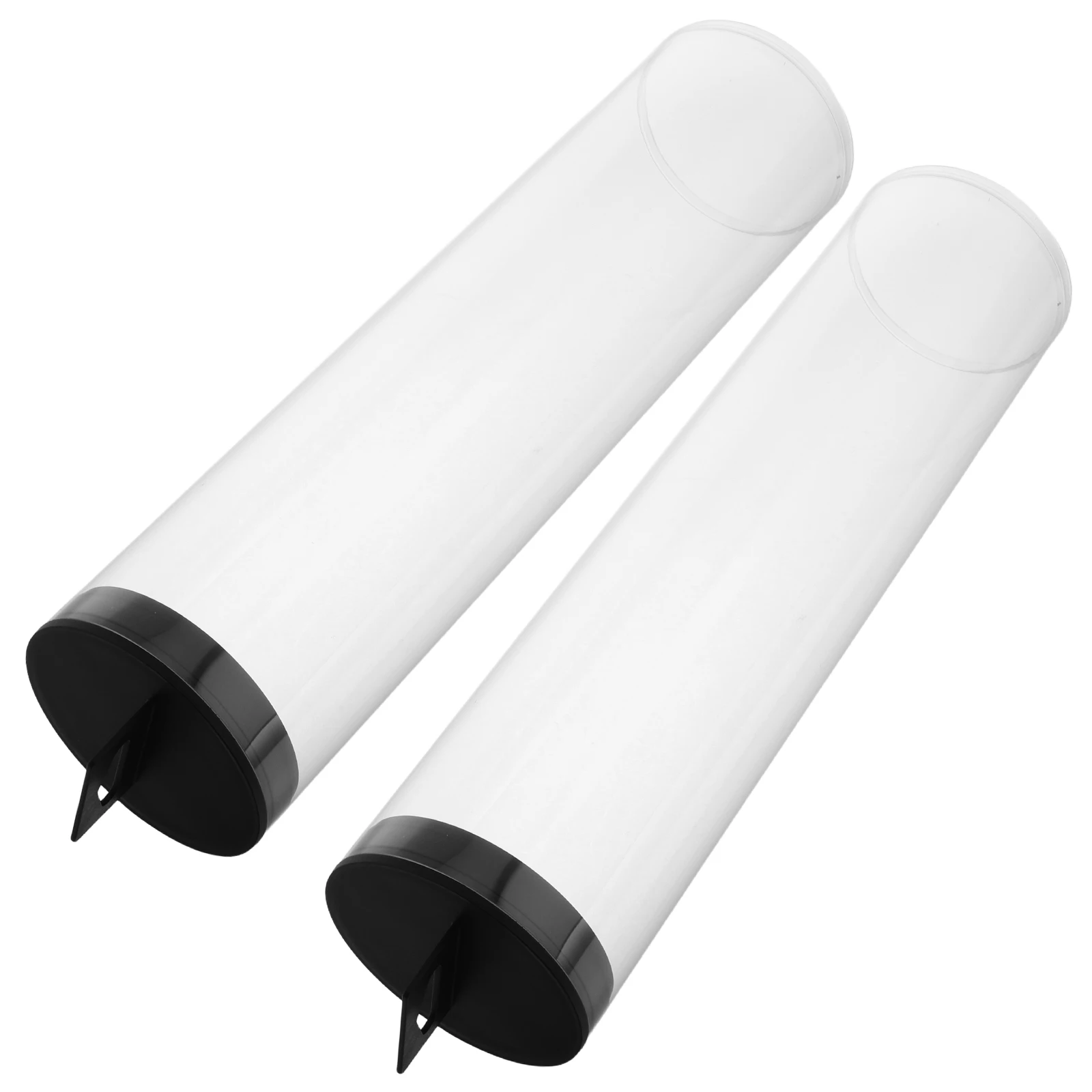 2 pçs caixa de armazenamento bola tubo transparente cilíndrico para suporte exibição tênis recipiente portátil brinquedo ao ar livre