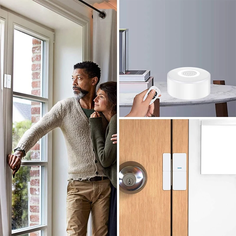 ملحق مستشعر حركة كاشف الحركة الذكي PIR لنظام إنذار أمان WIFI + RF433 يعمل بالطاقة Tuya