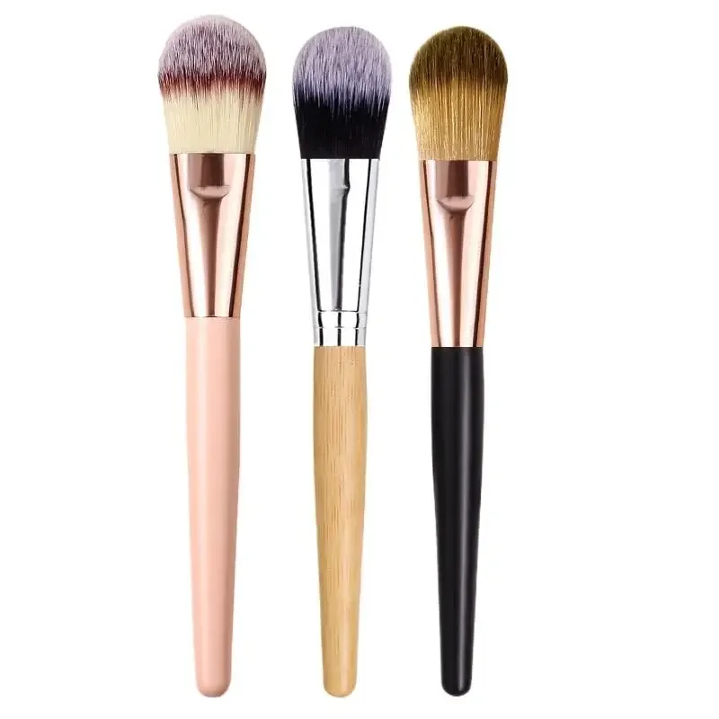 Cepillo para máscara Facial con mango de madera, herramienta cosmética para mujer, brocha de maquillaje multifunción DIY, base cosmética Facial