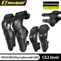 4/6pcs Set Motocross CE2 Kneepad Ones Again! KP10 Knee Pads EP10 Elbow Brace Motorcycle Men Cycling Protector Equipement Moto