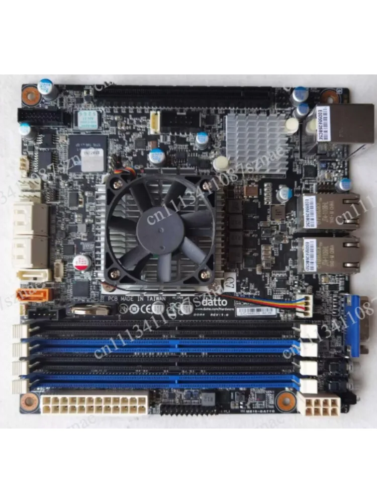 Mini ITX NAS Server Motherboard CPU Xeon D-1521 2*RJ45 10G LAN, DDR4 ECC RAM PCIe x16 Slot MB10-DATTO-O7