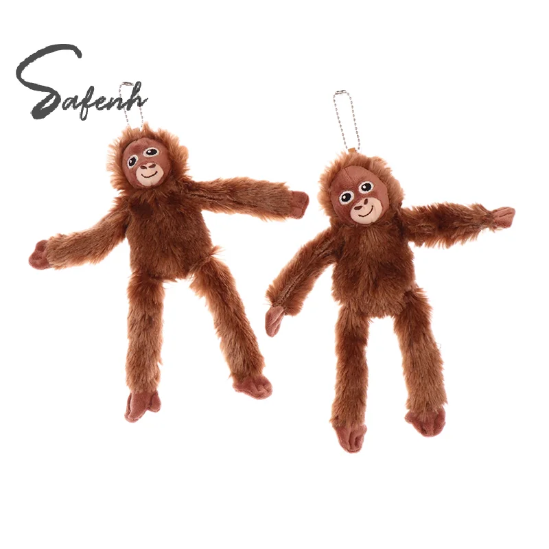 Cartoon Gorilla Plush Toy Chimpanzees Monkey Pendant Soft Stuffed Doll Keychain Backpack Car Bag Key Ring Decor Kid Gift