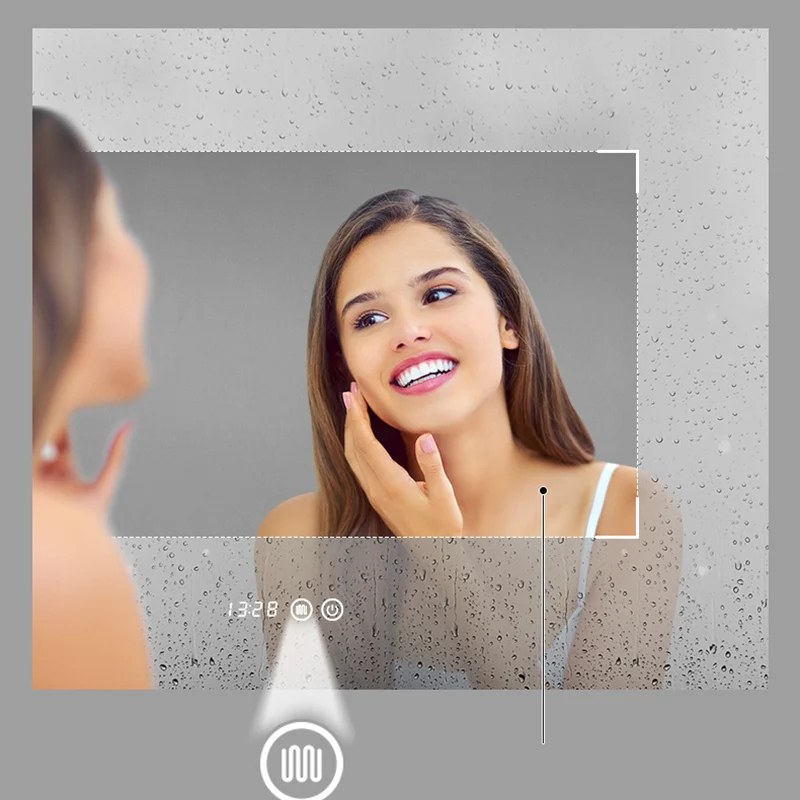 

Яркие зеркала для душа и ванны, светодиодный светильник, сенсорный светодиодный светильник, зеркала для душа и ванны, эстетические аксессуары