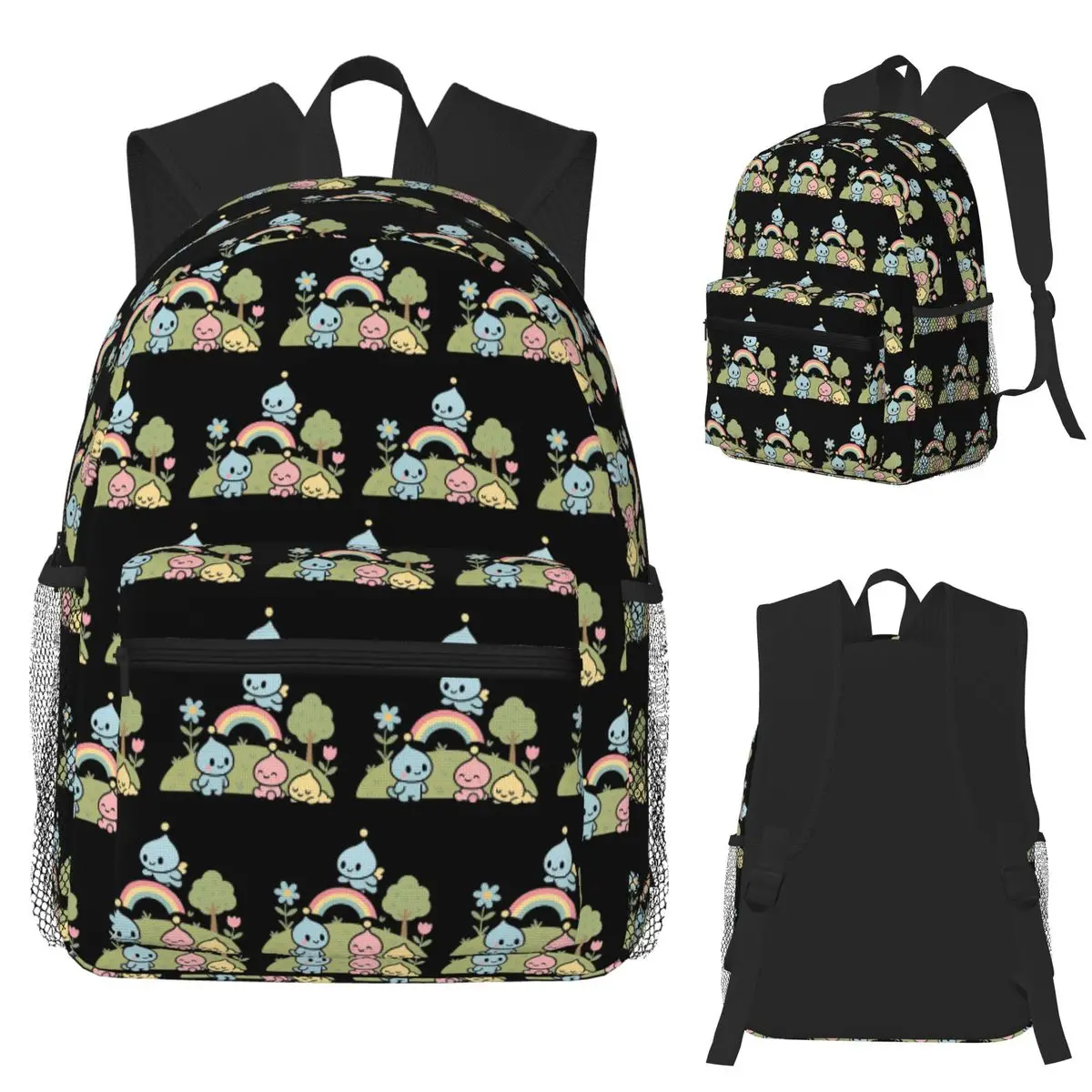 

Cute Chao Garden Minimalist Whimsical Creatures Art Student Backpack School Bag Hiking Travel Daypack Bookbag Shoulder Bags