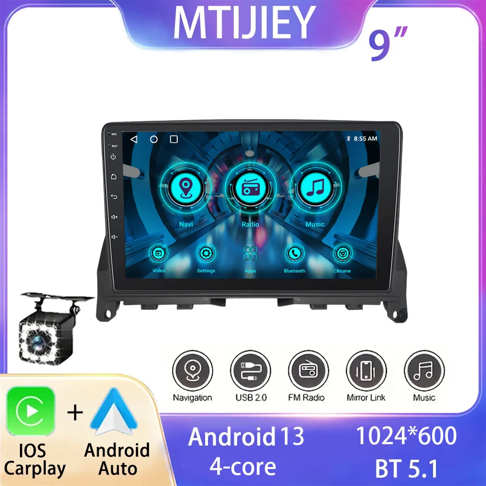 

Android 13 Car Multimedia For Mercedes Benz C-Class W204 S204 2007-2014 Player Radio Navigation Stereo Carplay Autoradio GPS