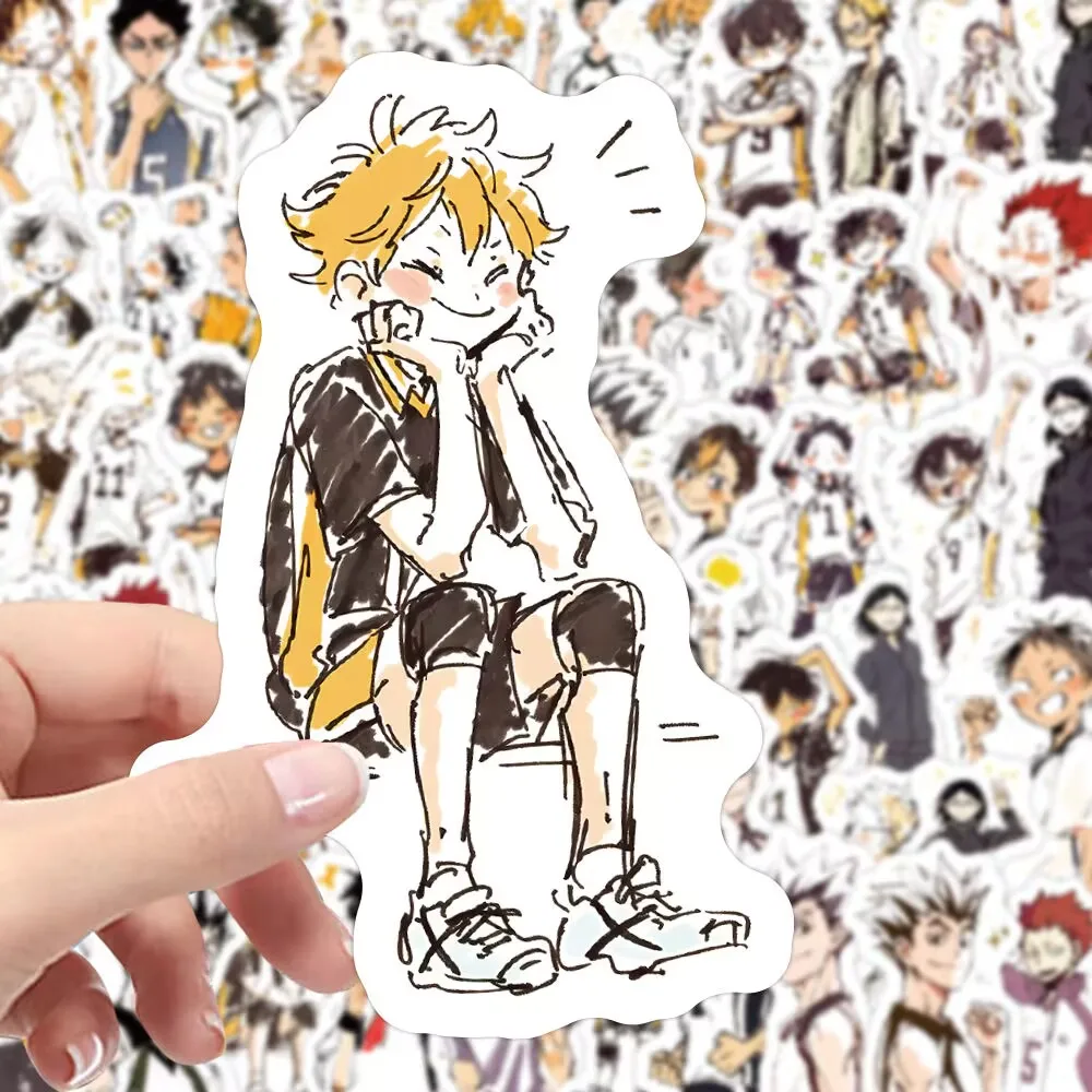 206 "하이큐!!" 베스트셀러 크리에이티브 인스 만화 귀엽고 재미있는 장식용 물컵 플래너 방수 스티커