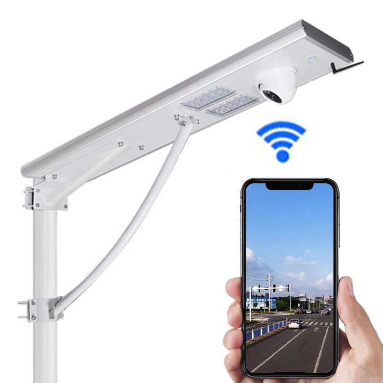4g 1080P Cast Aluminum 2 in 1 Outdoor  Waterproof Integrated Security Wifi Wireless Solar Led Street
