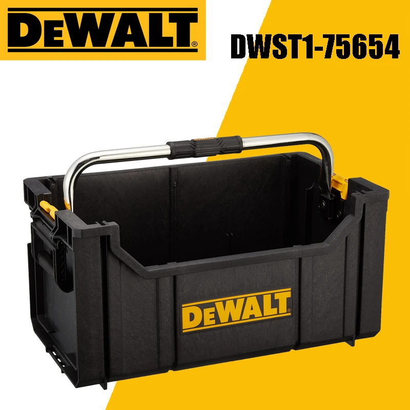 DEWALT DWST1-75654 Tough System Storage Box Tote Type Tool Box Storage Case Tool Box Easy to Carry Long Handle Stacking Storage