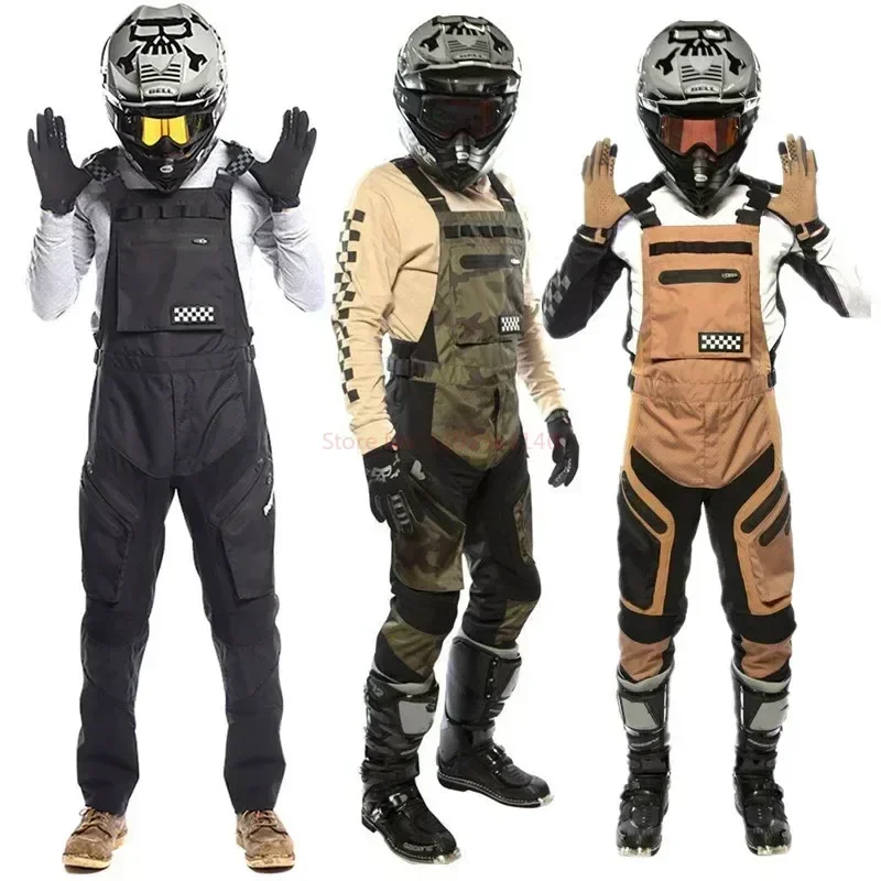 Motorcycle Pants Overalls Camouflage Off-Road Pants Neutral Style Autumn Wear-Resistant Windproof Anti-fall Motorcycle Overalls