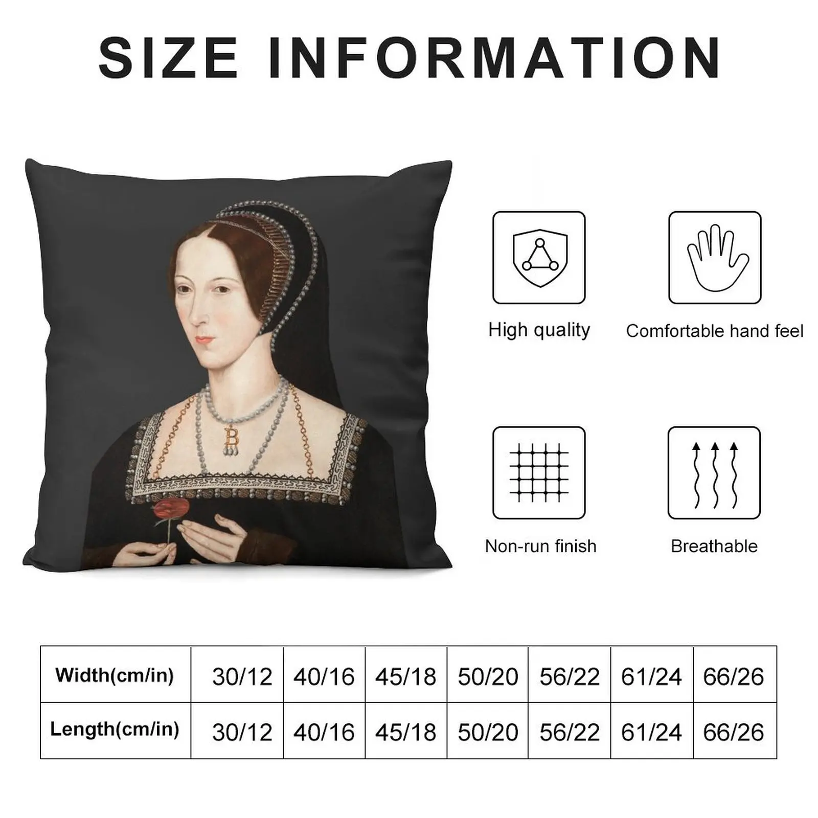 Anne Boleyn (Hever portrait) Throw Pillow Custom Cushion Photo christmas decorations for home 2025 pillow