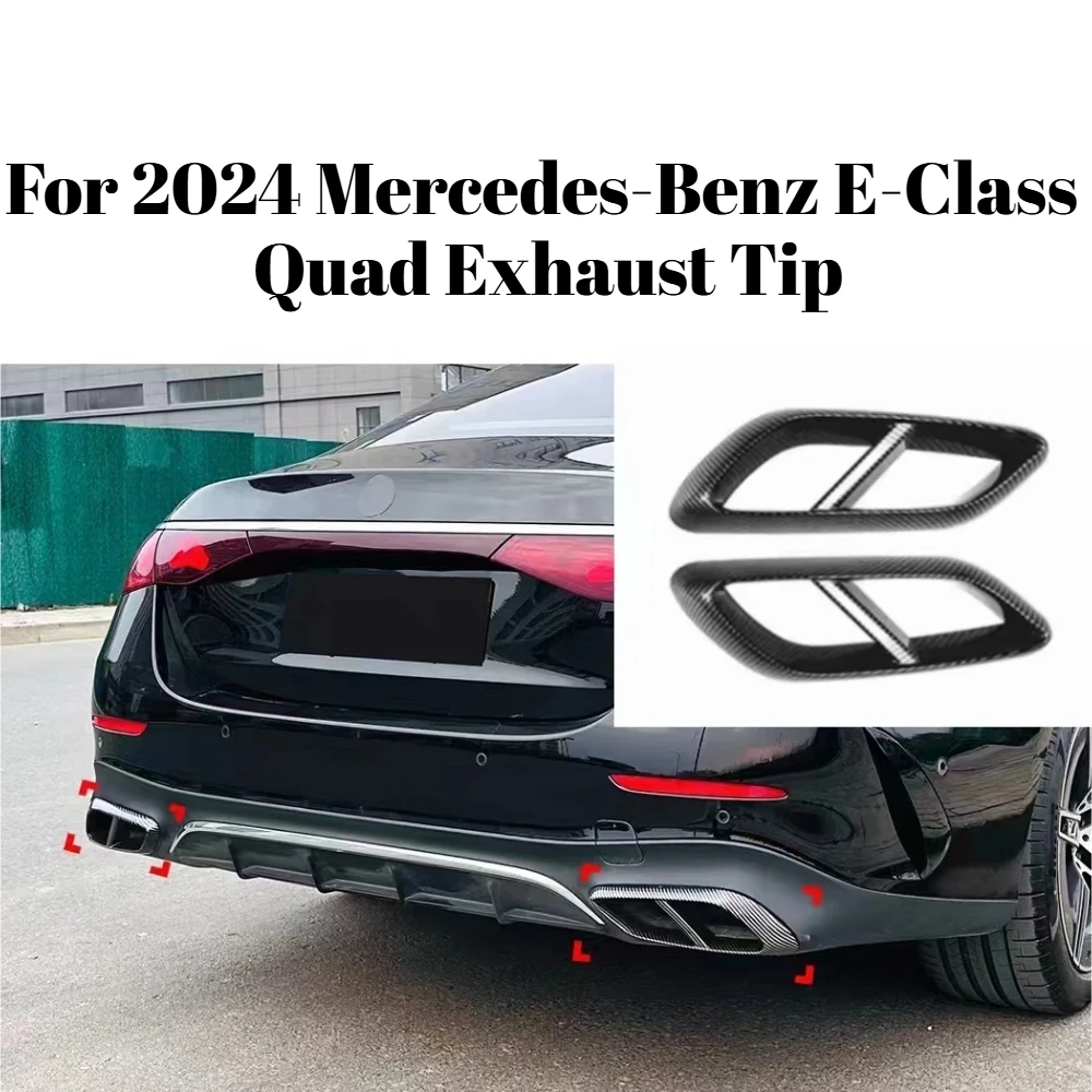 

For 2024 Mercedes-Benz E-Class Quad Exhaust Tip Frame Trim Personalized Decorative Decal Peel-and-Stick Damage-Free Installation