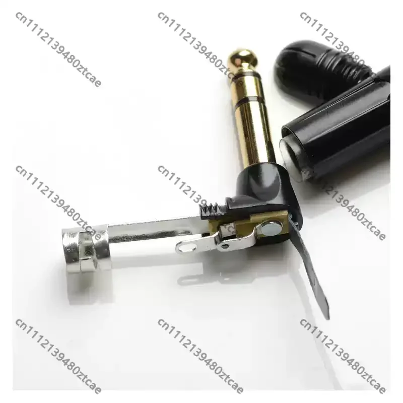 90 Degree Right Angle 6.35mm Audio Plug TRS Stereo 6.5mm Three Core Connector Microphone Audio Adapter Plug