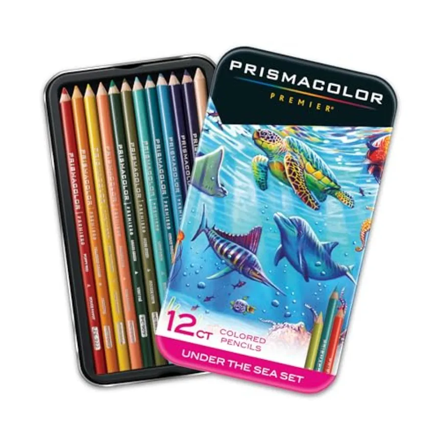 

Premier Colored Pencils, Soft Core, Under The Sea Set, 12 Count - Adult Coloring, Arts and Crafts