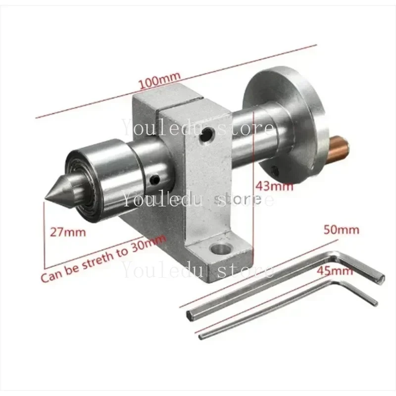 1 Set Adjustable Double Bearing Live Centre Metal Revolving With 2pcs Wrenches DIY Accessories For Mini Lathe Machine