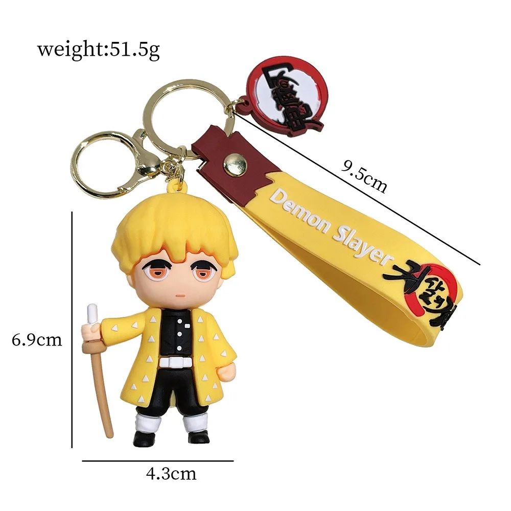Anime Figure Demon Slayer Keychain Car Keychain Cartoon Backpack Pendant Handmade Backpack Pendant Birthday Christmas Gifts