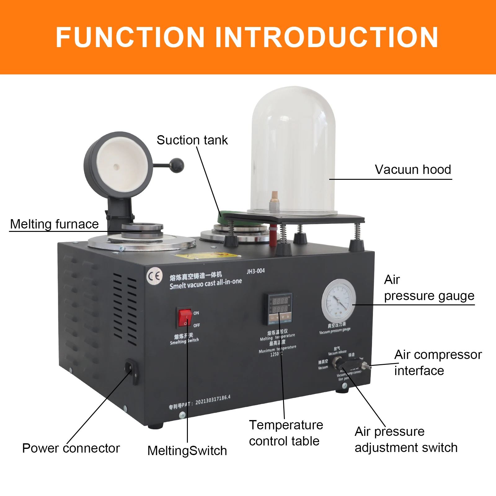 Imagem -04 - Fundição e Máquina de Fundição Grande Display Digital de Alta Temperatura Refino Metal Precioso Ouro e Prata 110v 220v 13kg