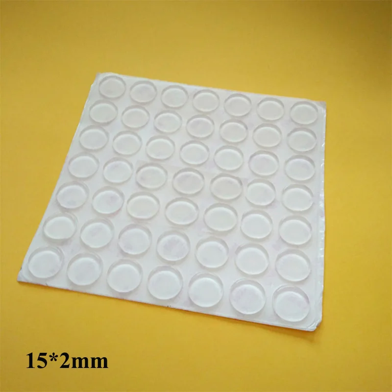 49Pcs/98Pcs 15x2Mm Self-Adhesive Silicone Feet Pads Cabinet Bumper Rubber Damper Cushion Protective Anti-Slip Shock Absorber Pad