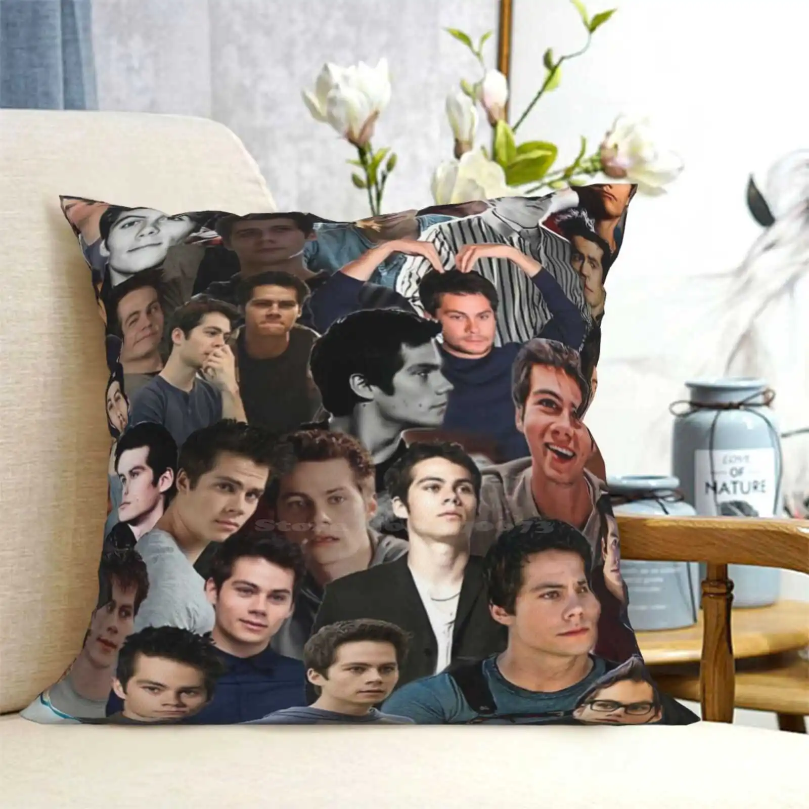 Dylan O\'brien Collage Home Sofa Car Cushion Cover Pillowcase Maze Runner Newt Dylan Obrien Teen Wolf Stiles Stilinski Thomas