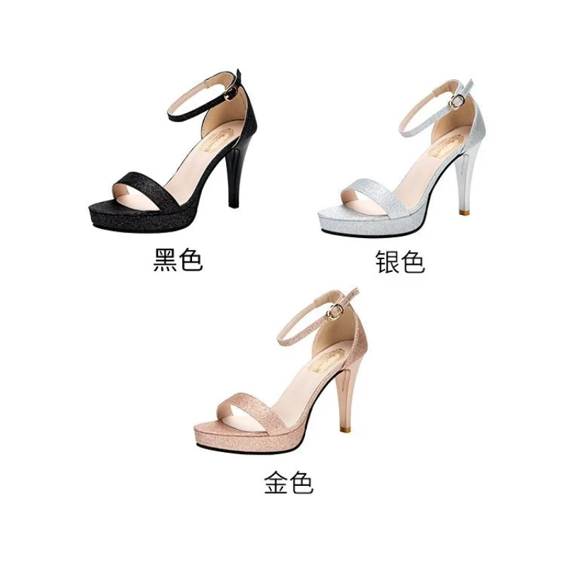 Fashion Platform Super High Heels Women Pumps Shoes Women Summer Thin Heels Peep Toe Wedding Party Shoes for Women Sandals 2024