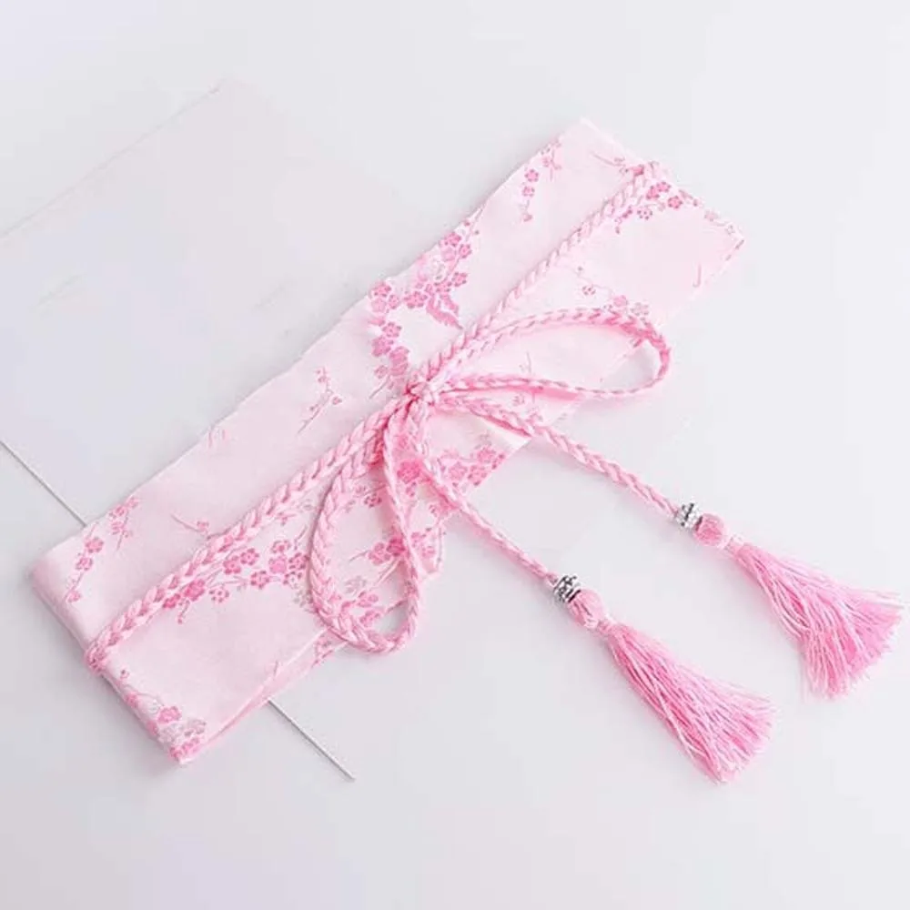 Wide Style Embroidery Corset Embroidered Retro-pattern Hanfu Waistband Soft Fabric Traditional Ethnic Girdle Kimono Match
