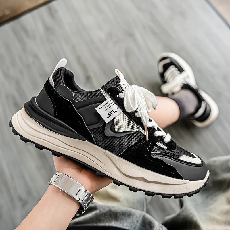

2025 Quality Men's Platform Sport Shoes Comfortable Hard Wearing Men's Casual Shoes Breathable Male Board Shoes Tenis Masculino