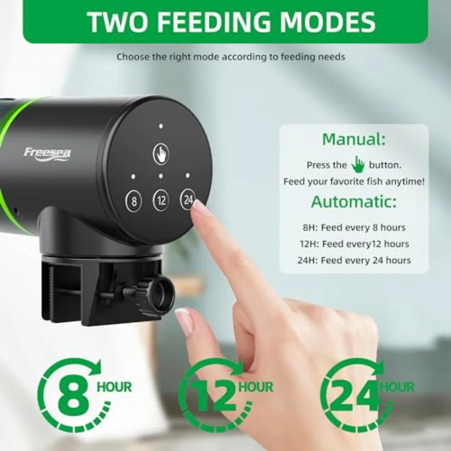 【Spot goods】Automatic Fish Feeder for Aquarium: Auto Fish Food Dispenser with Timer for Small Tank Betta Turtle - Battery Vacat view 4