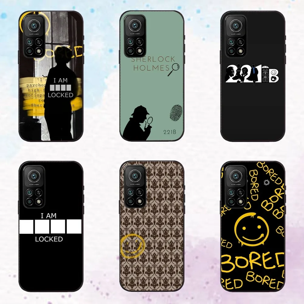 221b S-Sherlock H-Holmes  Phone Case  For Samsungs S24 23 22 21 Note 20 10 9 8 Ultra Plus FE Lite Black Silicone Soft Case