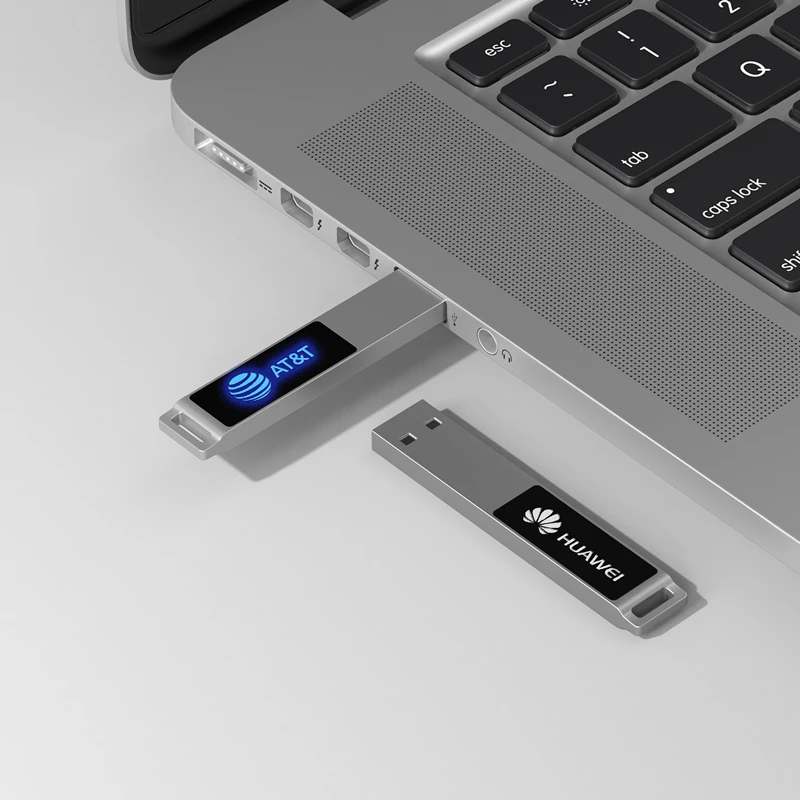 20PCS/lot Free Custom DJ Name LOGO Metal Colorful LED Light USB2.0 Flash Drive 8GB 16GB 32GB 64GB 128GB Memory Stick