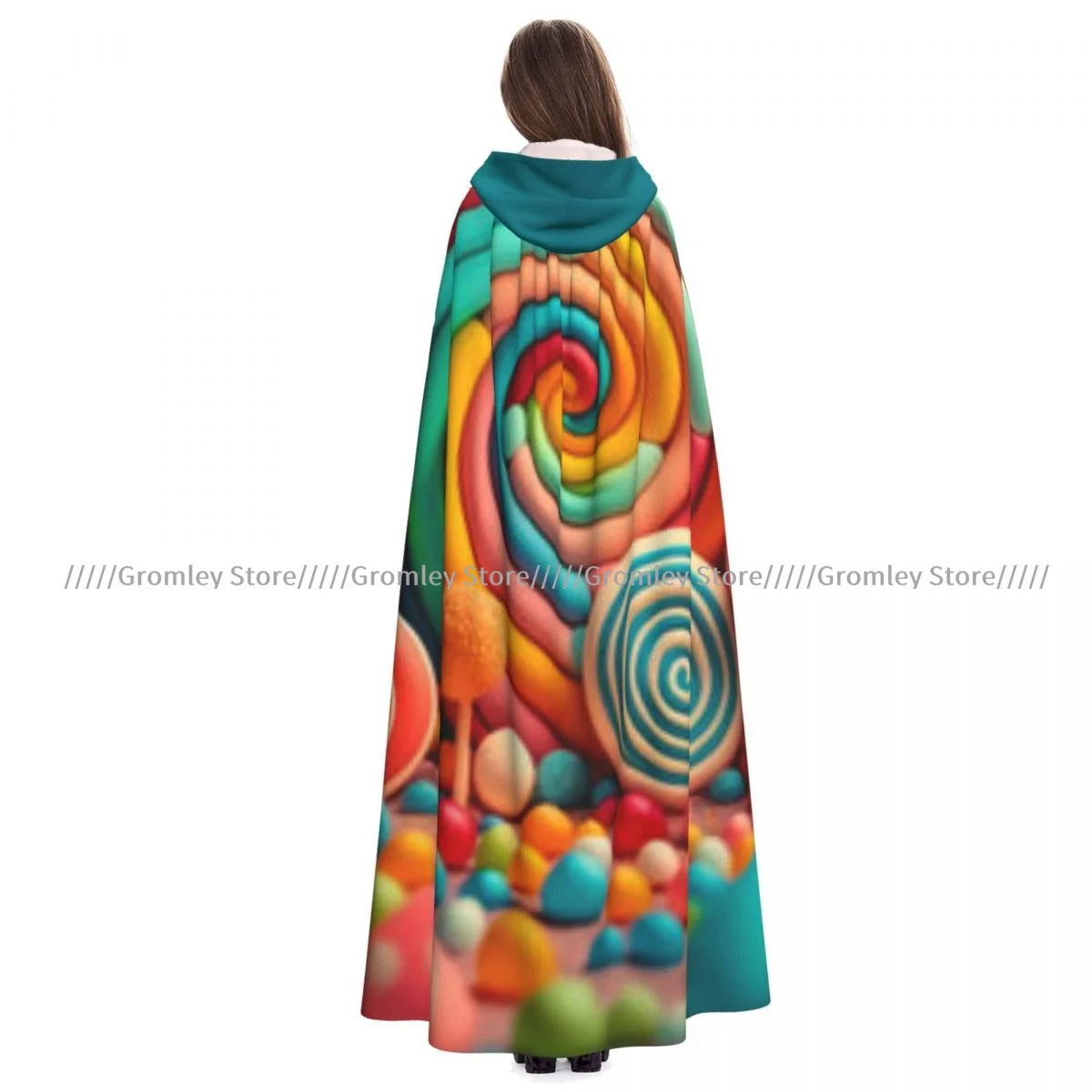 

Конфеты Земля с лотами леденцов, плащ ведьмы, костюм для косплея на Хэллоуин, плащ унисекс для взрослых, накидка в стиле ретро