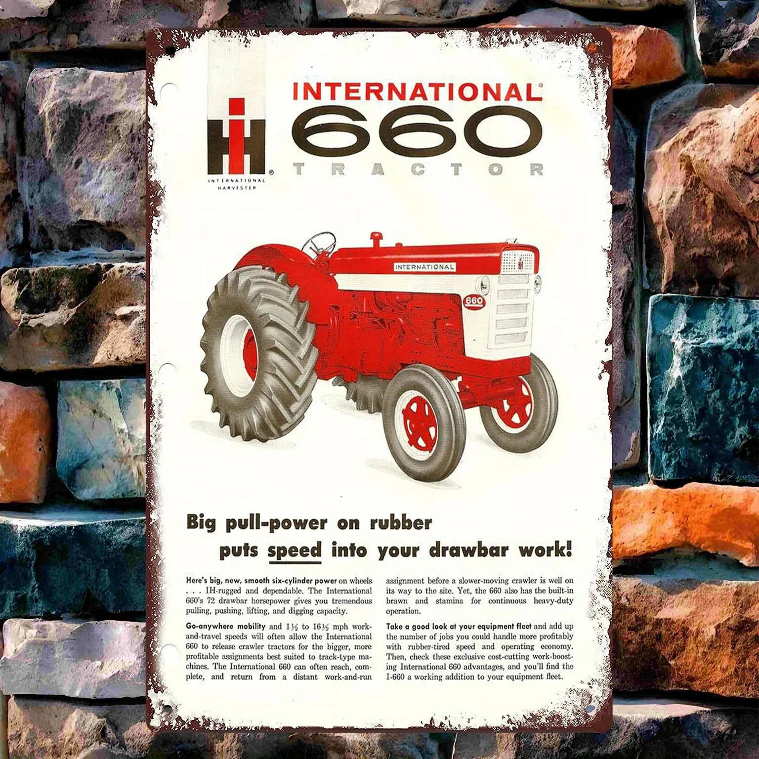 660 Vintage Grain Elevator, Metal Plate, Wall Art for Retro Farm Utility Vehicles, Waterproof Decoration for Home, Cafe, Garage