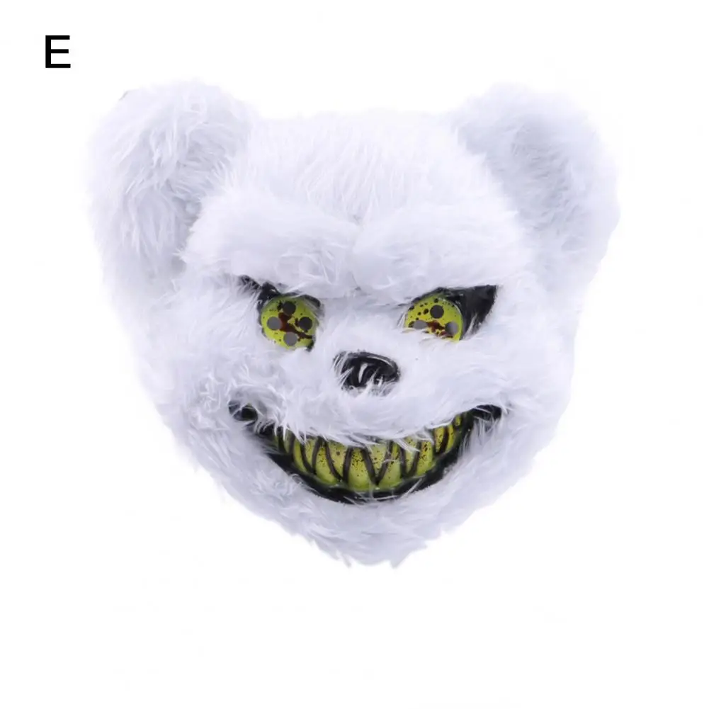 Led Light Up Cushion Halloween Party Prop Face Cushion with Light-up Furry Bear Rabbit for Rave Parties Hacker for Halloween