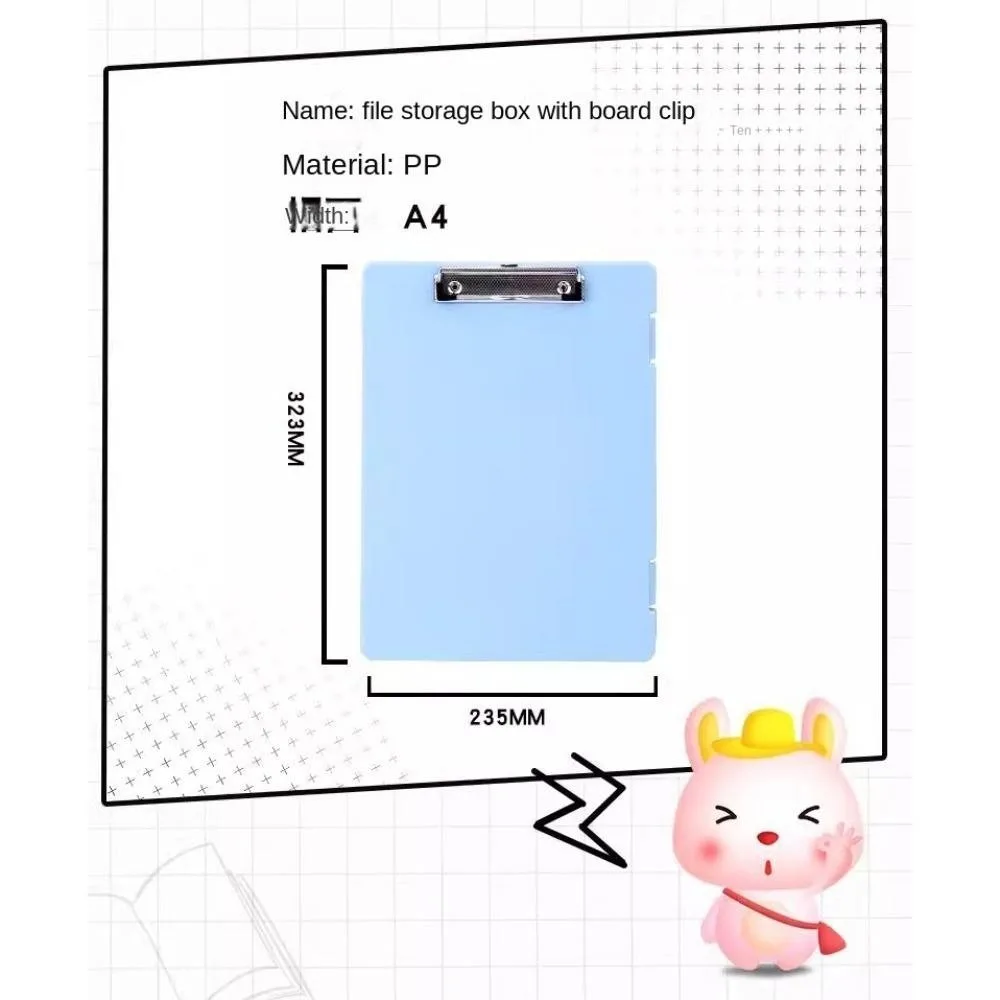 Organized Plastic Document Organizer Writing Board WordPad Certificate File Container Storage Box