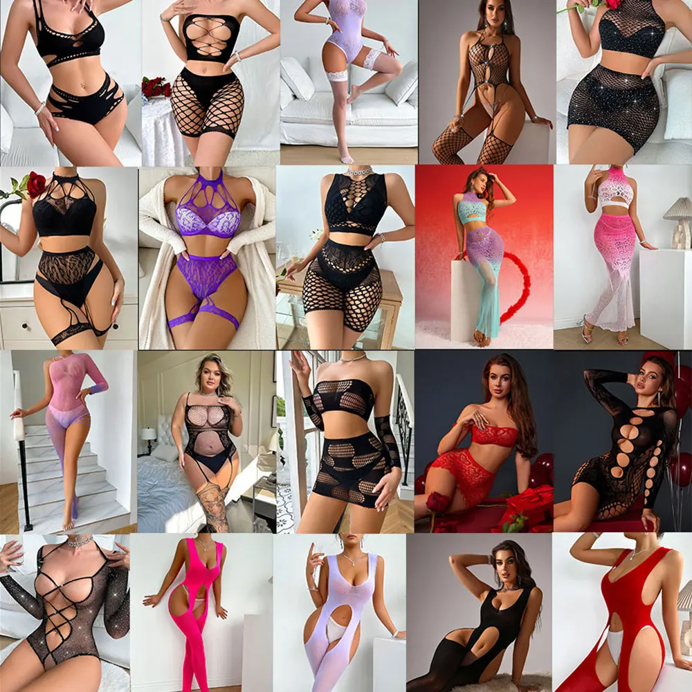 Lace Uniform Seductive Short Skirt Sleepwear Set Combination - Romantic Intimacy Underwear for Adults