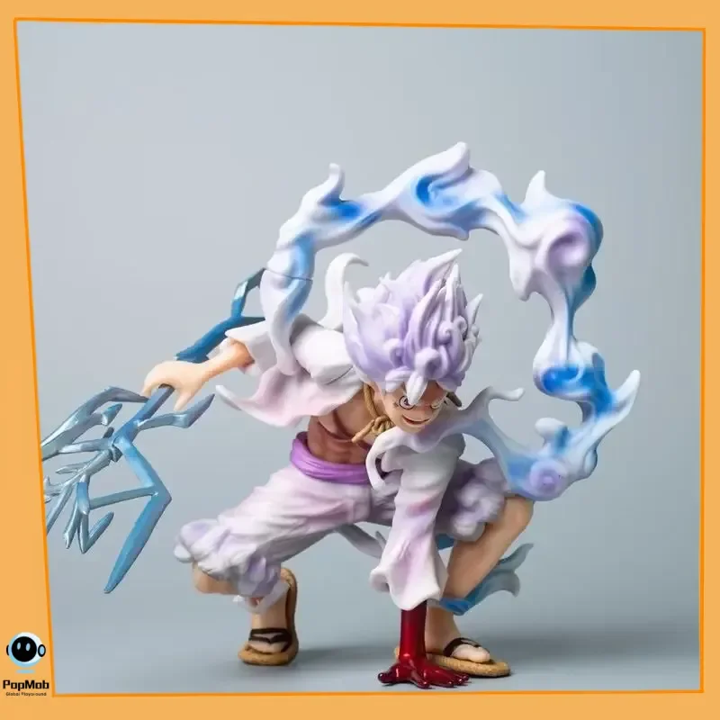 Figura de One Piece Sun God Nika Luffy, equipo de quinto Pose agachado, despertar de fruta del diablo, modelo de Anime, regalo de Festival