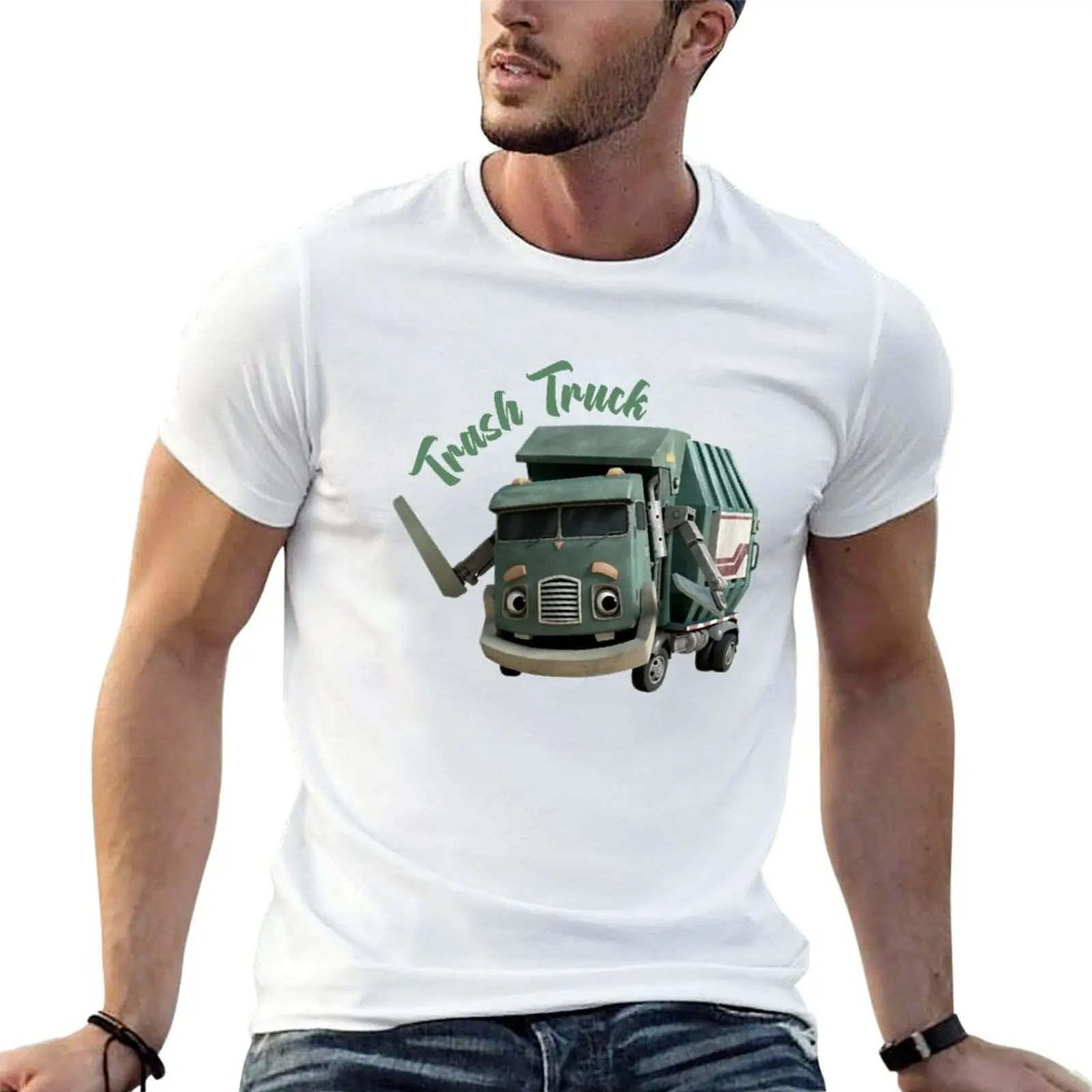 trash truck T-Shirt t shirts for man cotton funny man tshirt t shirts for man cotton soft T-shirt
