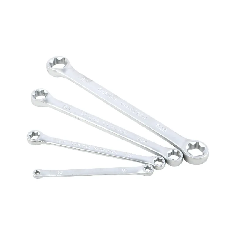 E6 E24 Torx Wrench Set Chrome Vanadium Steel Spanner Repair Tool Double Head Socket Internal Hexagonal Auto Mechanic Hand Tool
