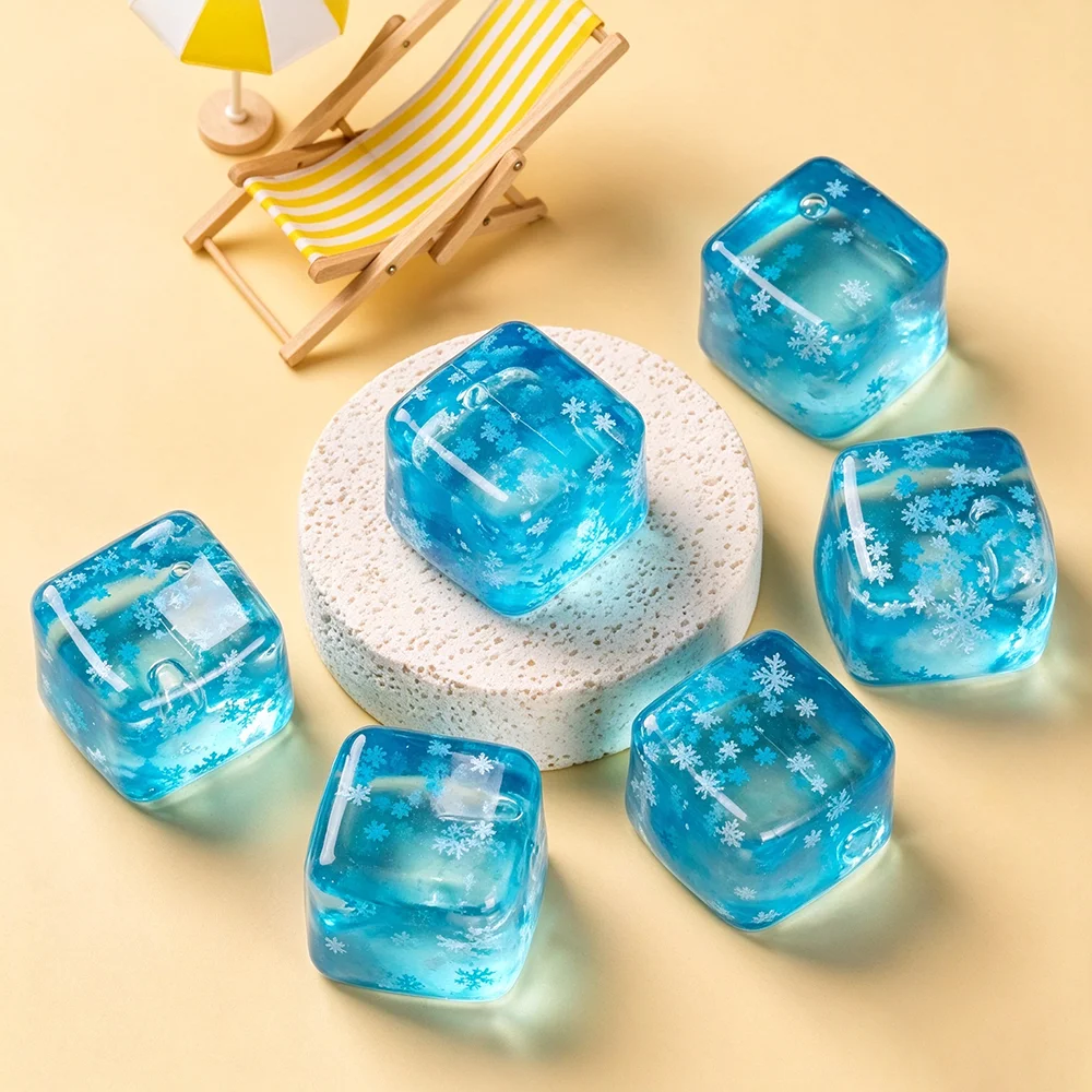 Summer Refreshing Maltose Water Cube Ice Cube Soft Gel Decompression High-Looking Cute Cheap Pinch Decompression Artifact