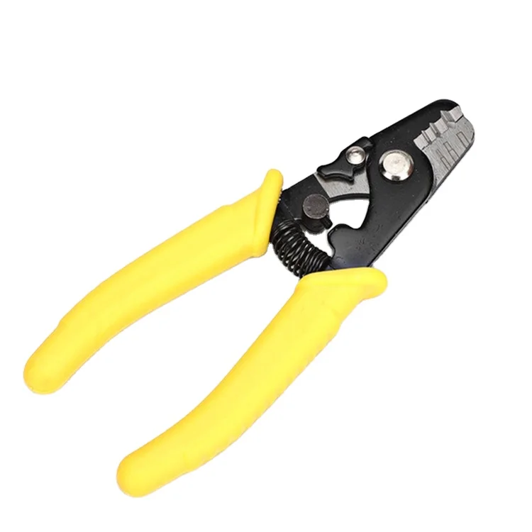 Crimping Tool Ftth Three Holes Wire Ftth Drop Cable Stripper Pliers  Clamp Fiber Optic Stripping Tool