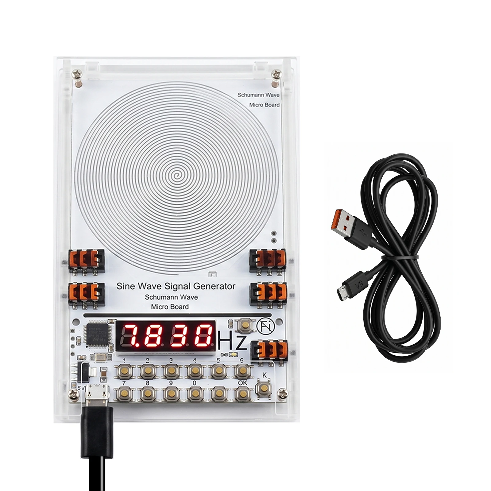 7.83Hz Schumann Resonance Generator, Mini Frequency Generator for Healing Device (0.01Hz-200kHz), Sound Frequency Machine USB-C