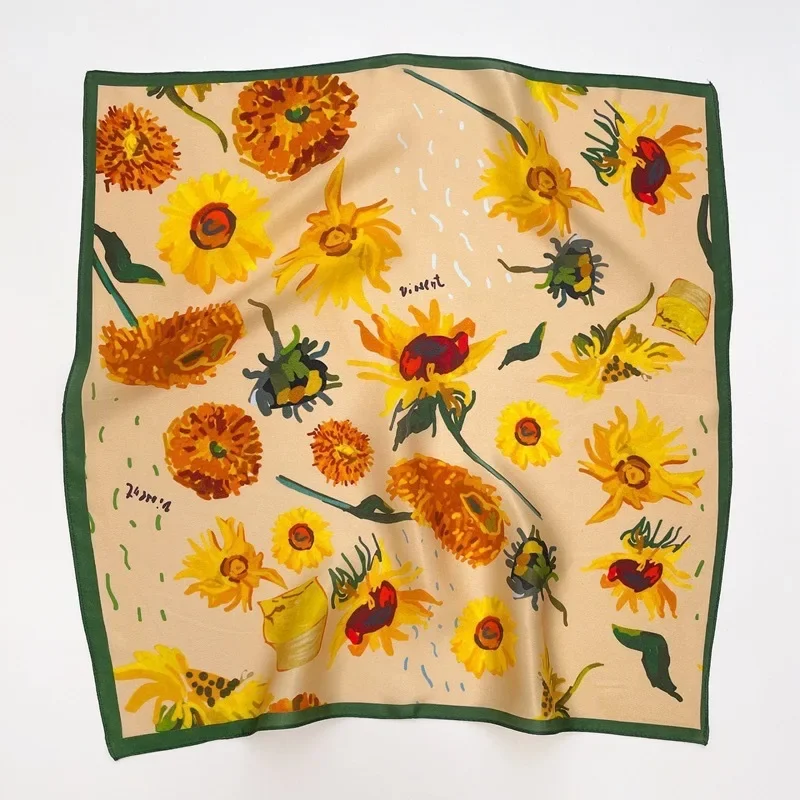 وشاح حريري مربع من الساتان الناعم: مثالي للحجاب الأنيق وعصابات الرأس والمظهر المكتبي