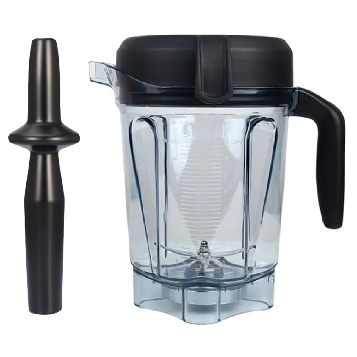 Blender Pitcher 64oz Low-Profile with Tamper,for Vitamix 750 5200 5000 6300 7500 Vm0102 Vm0103 Classic/Commercial Etc